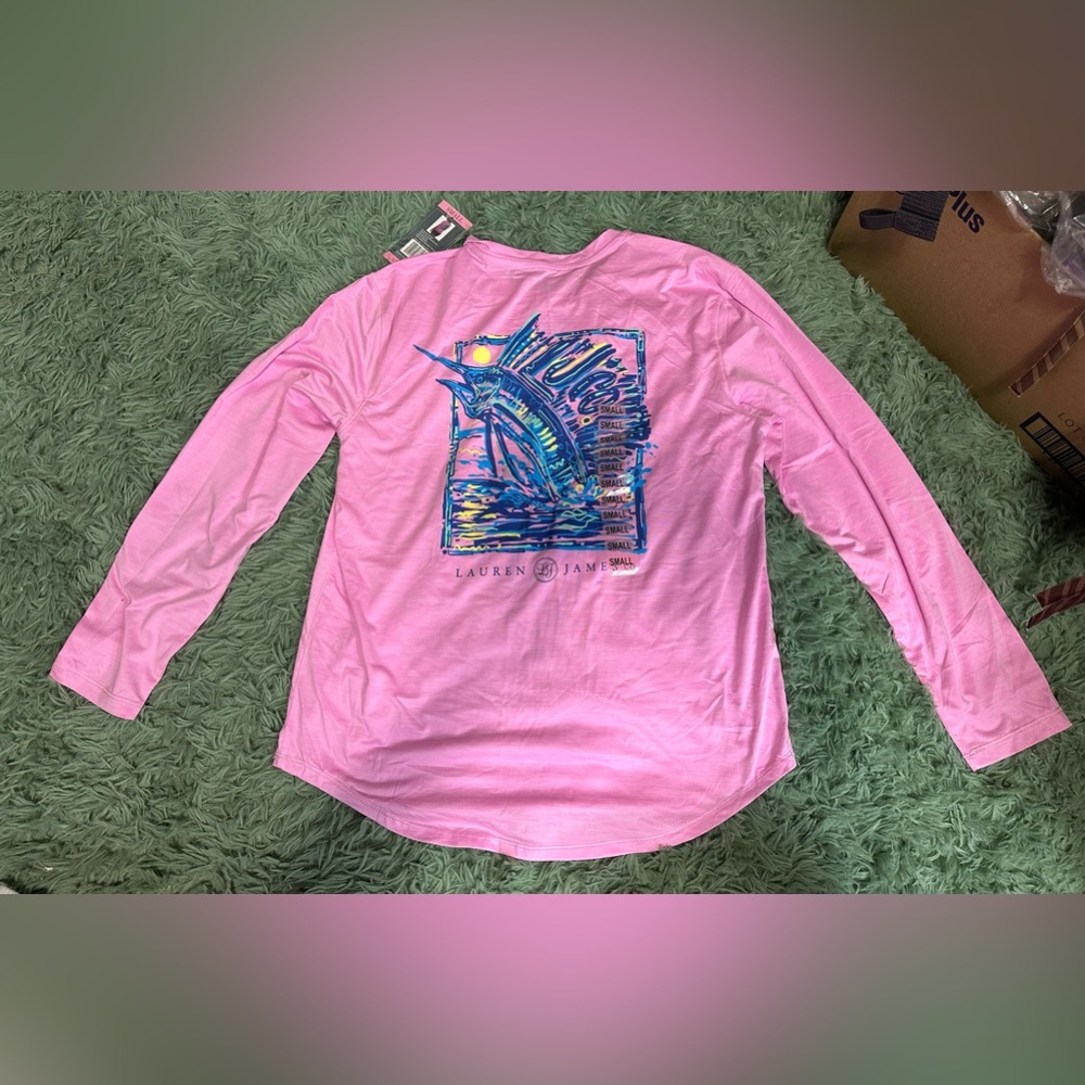 LAUREN JAMES Ladies Long Sleeve shirt (Sword Fish)